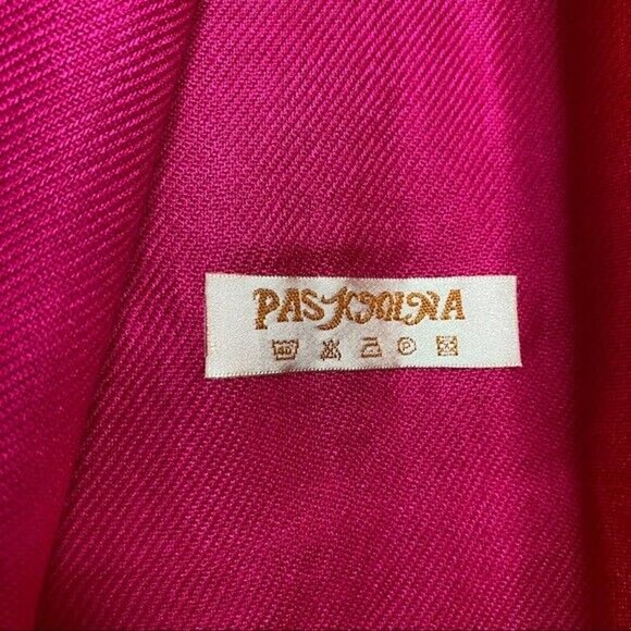 Oversized Pashmina Tassel Fringe Scarf Wrap Pink Magenta Barbiecore - Picture 6 of 9